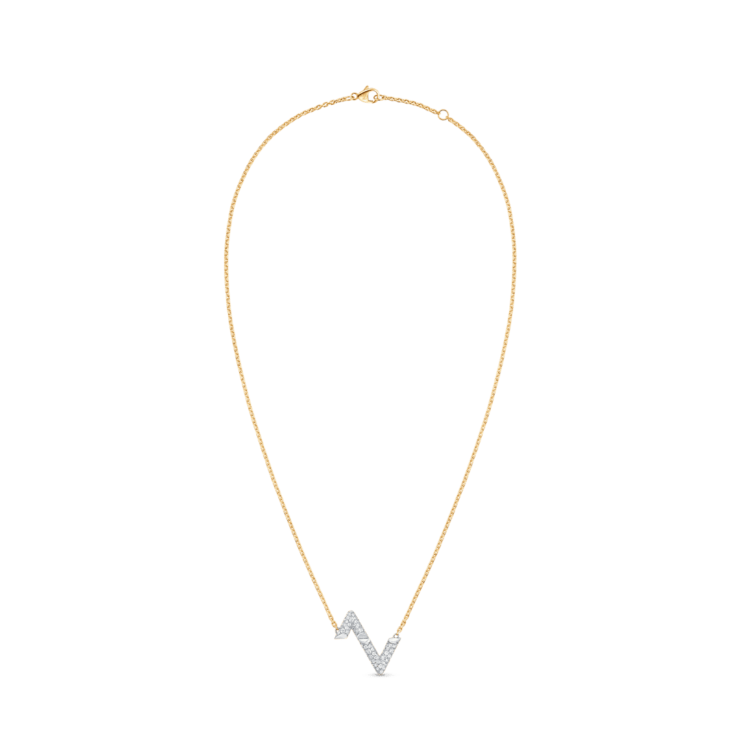 18K Louis Vuitton Volt Upside Down Pendant Necklace