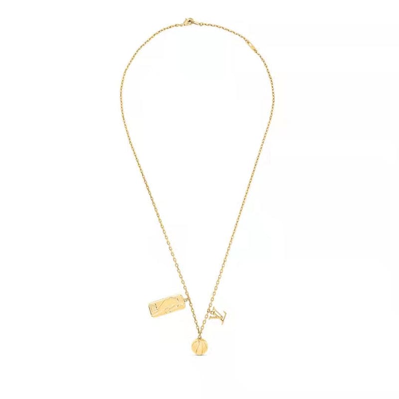 18K Louis Vuitton Tab Pendant Necklace