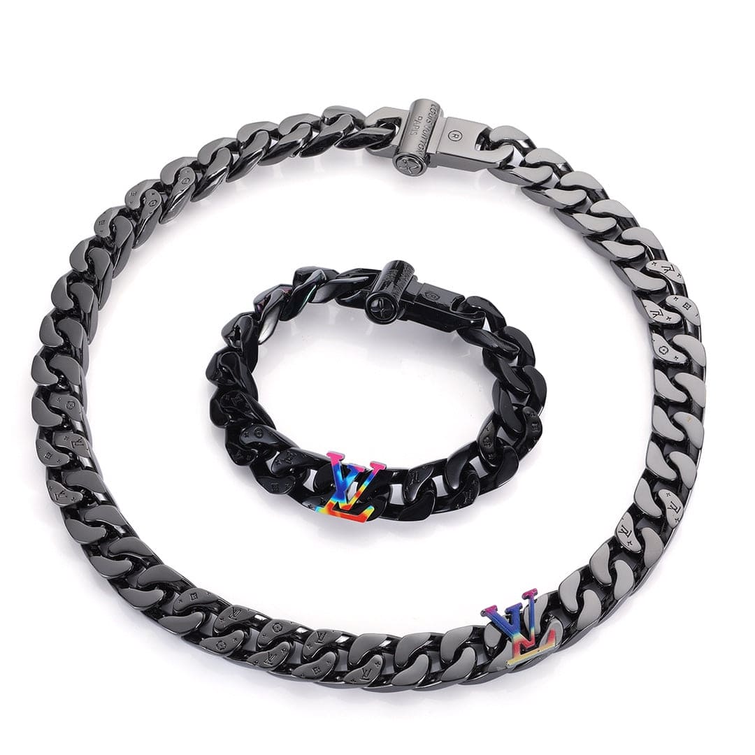 18K Louis Vuitton Rainbow Chain Link Necklace