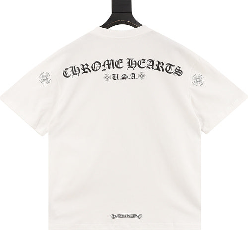 Chrome Hearts T-Shirt with 3D Sanskrit Script on the Back
