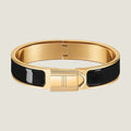 18K Clic Cadenas Black Hermes Bracelet