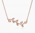 18K Tiffany Olive Leaf Vine Pendant Necklace