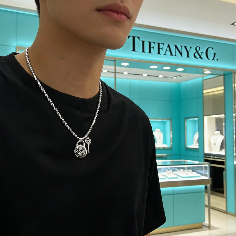 18K Return to Tiffany 1837 Lock Necklace