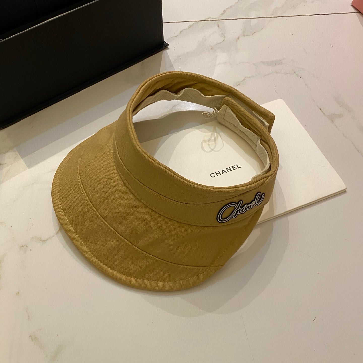CHANEL Cotton Linen Open-top Hat