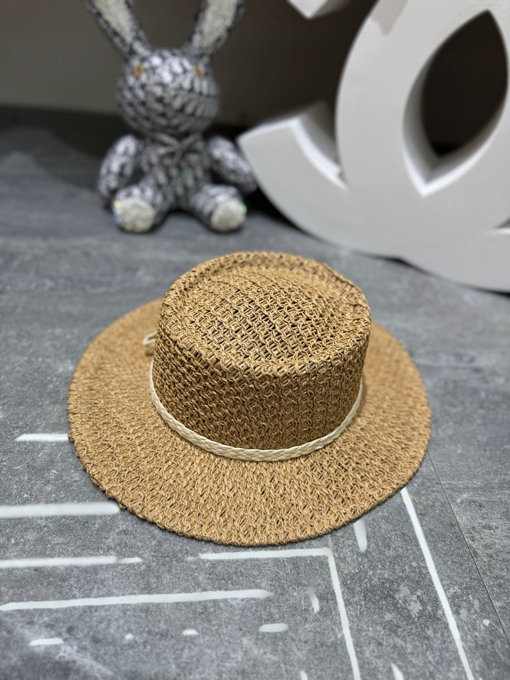 Chanel Handmade Woven Concave Crown Flat Cap
